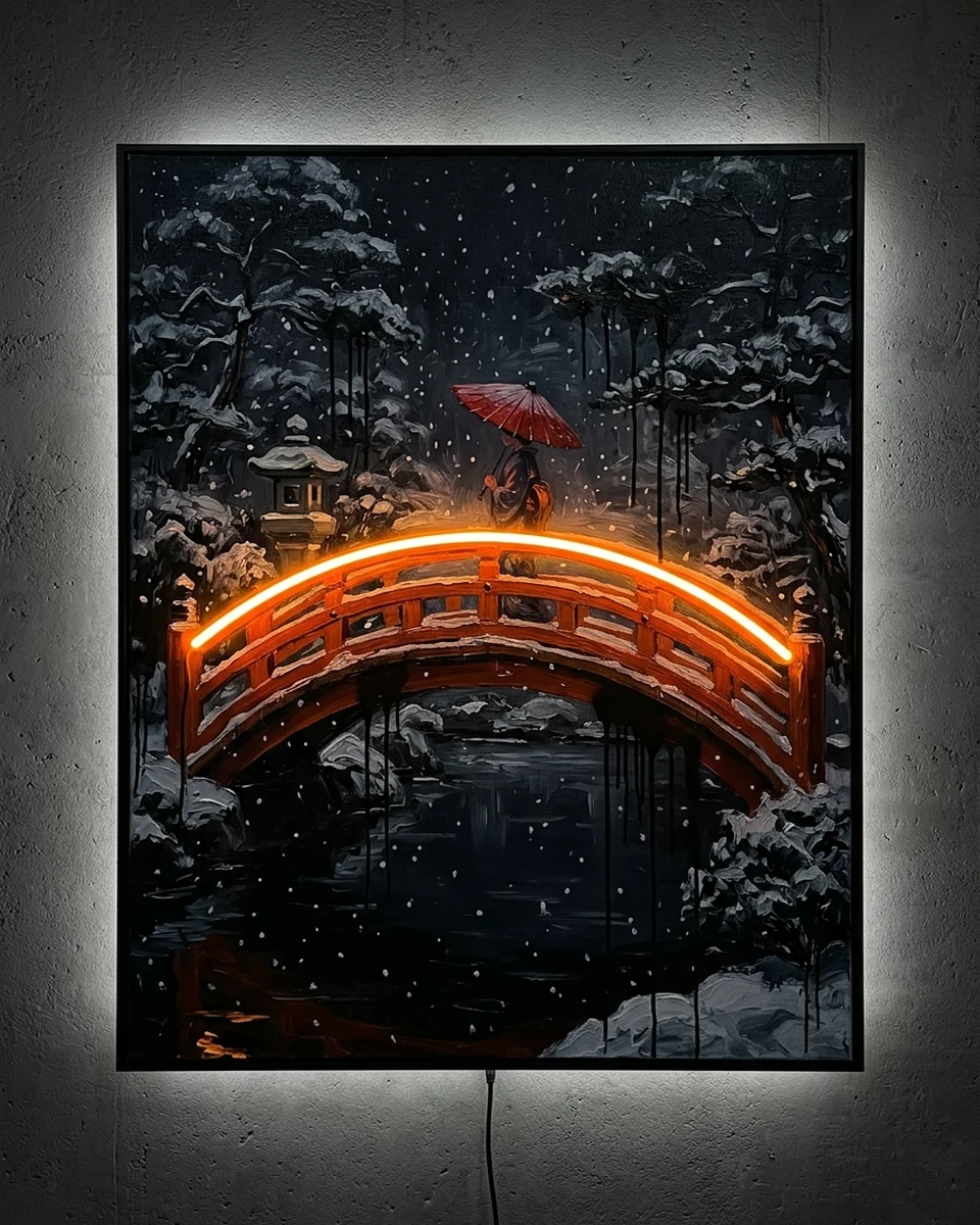 雪の太鼓橋