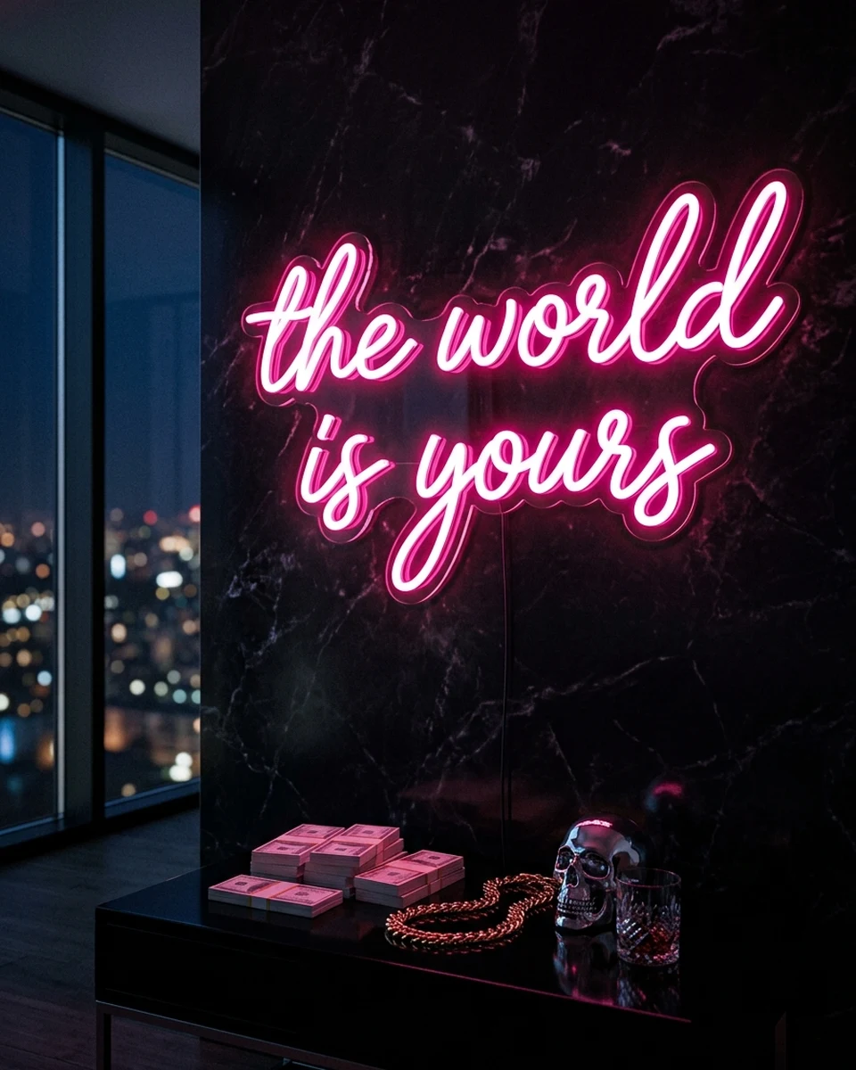THE WORLD IS YOURS（LEDネオンサイン）のイメージ