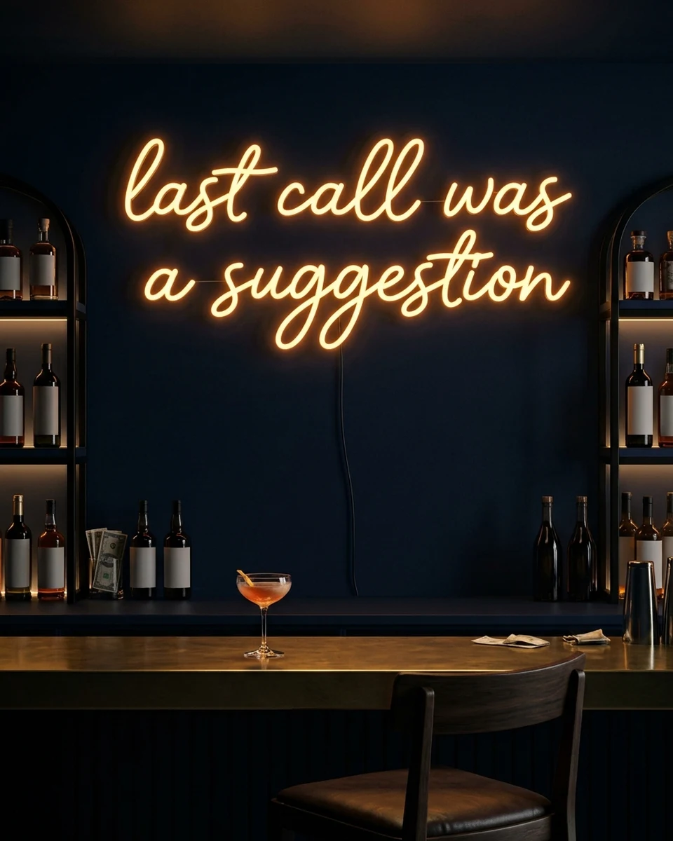 LAST CALL WAS A SUGGESTION（LEDネオンサイン）のイメージ