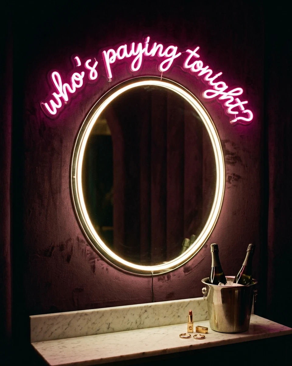 WHO'S PAYING TONIGHT（LEDネオンサイン）のイメージ