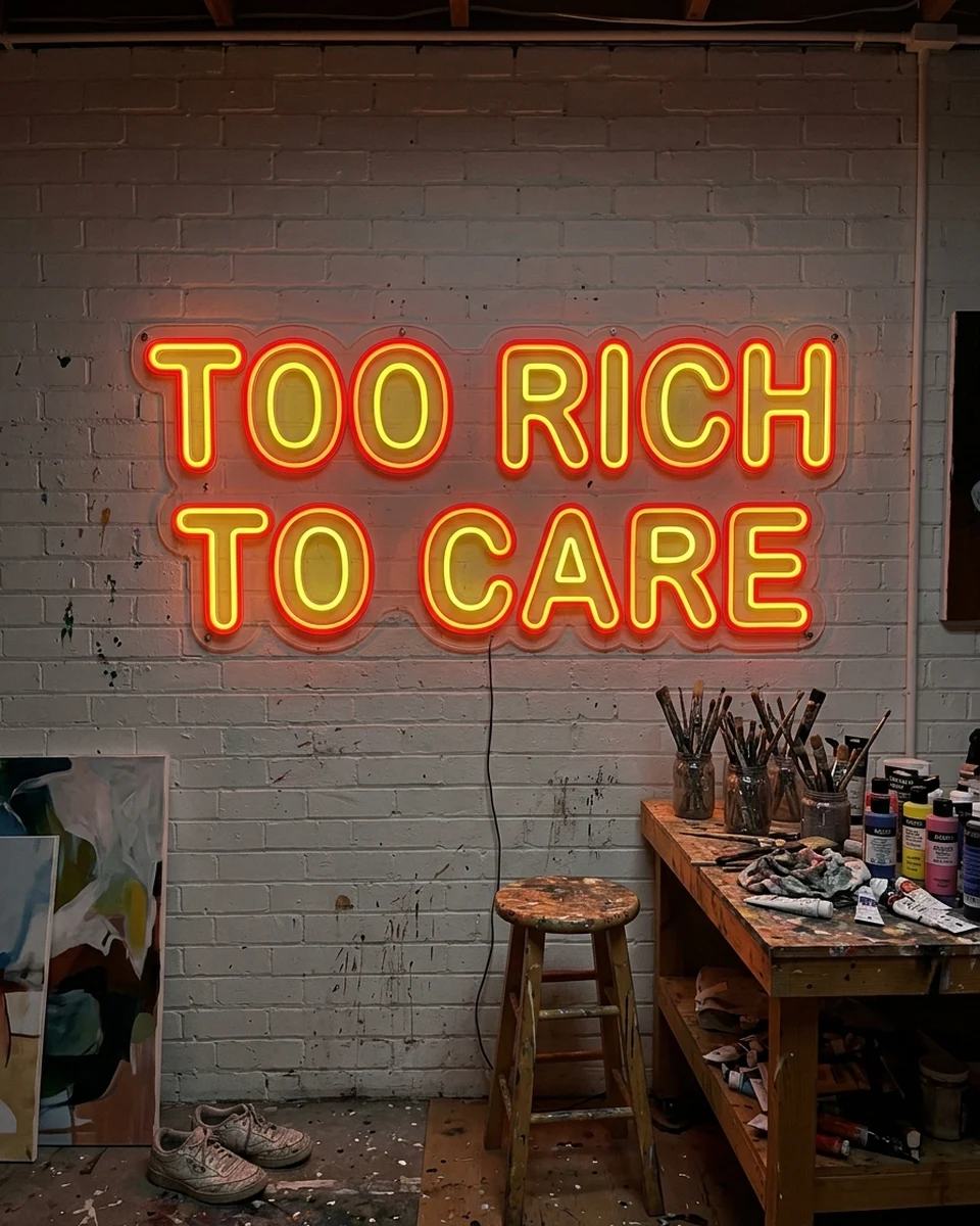 TOO RICH TO CARE（LEDネオンサイン）のイメージ